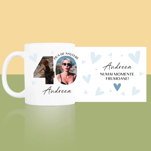 Cuvânt Din Fotografii: A 40 Zi De Naștere Momente Frumoase - Cană