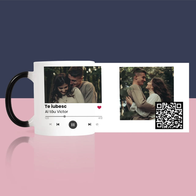 Fotografie Si Semnătură: Spotify Cu Cod Qr - Cană