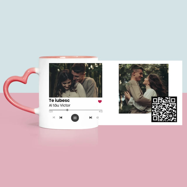 Fotografie Si Semnătură: Spotify Cu Cod Qr - Cană