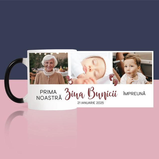 Colaj De Fotografii: Prima Zi A Bunicii - Cană