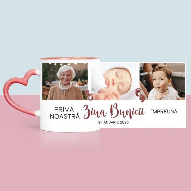 Colaj De Fotografii: Prima Zi A Bunicii - Cană