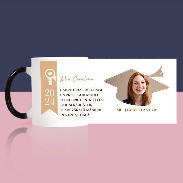 Fotografie Si Semnătură: Diplomă De Recunoștință Pentru Învățătoare - Cană