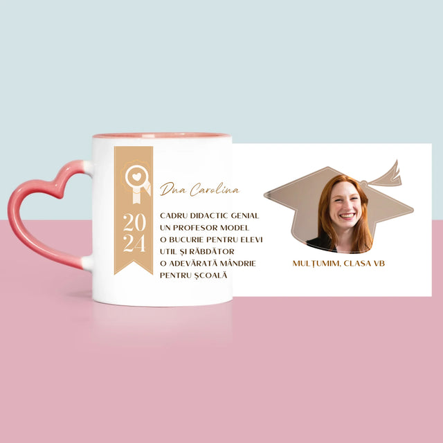 Fotografie Si Semnătură: Diplomă De Recunoștință Pentru Învățătoare - Cană