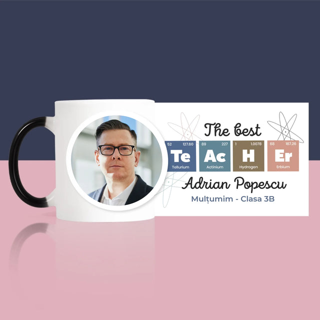 Fotografie Si Semnătură: Teacher Elemente Chimice - Cană