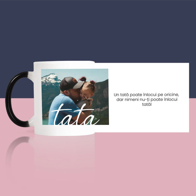 Fotografie și semnătură: Dedicație de neînlocuit pentru tată - Cana imprimată | RO
