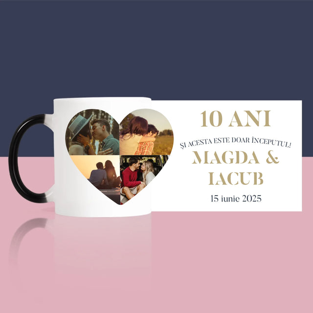 Formă Din Fotografii: Aniversare Inimă - Cană