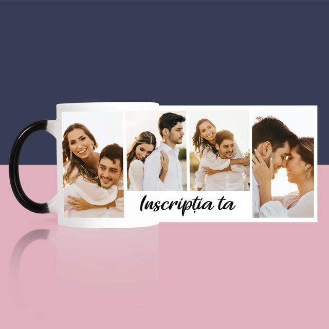 Colaj De Fotografii: 4 Fotografii Cu Inscripție - Cană