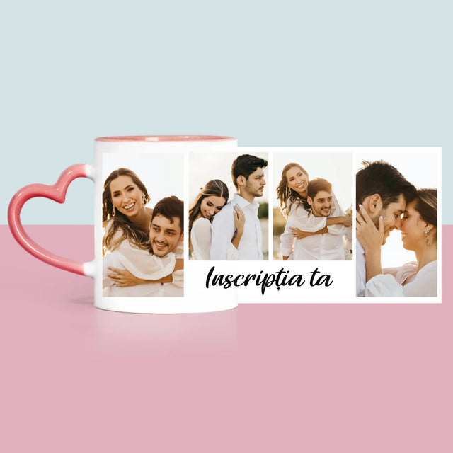 Colaj De Fotografii: 4 Fotografii Cu Inscripție - Cană