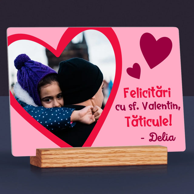 Fotografie Si Semnătură: Sf. Valentin Pentru Tată - Imprimare Pe Sticlă Acrilică (Horizontală)