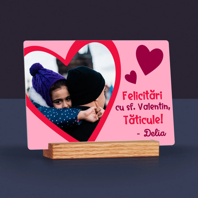 Fotografie Si Semnătură: Sf. Valentin Pentru Tată - Imprimare Pe Sticlă Acrilică (Horizontală)