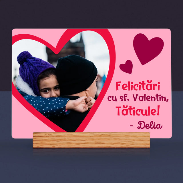 Fotografie Si Semnătură: Sf. Valentin Pentru Tată - Imprimare Pe Sticlă Acrilică (Horizontală)