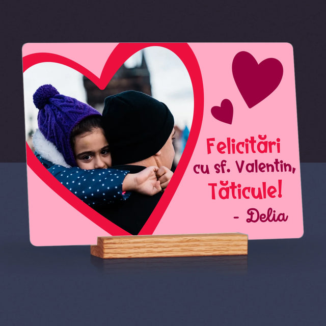 Fotografie Si Semnătură: Sf. Valentin Pentru Tată - Imprimare Pe Sticlă Acrilică (Horizontală)