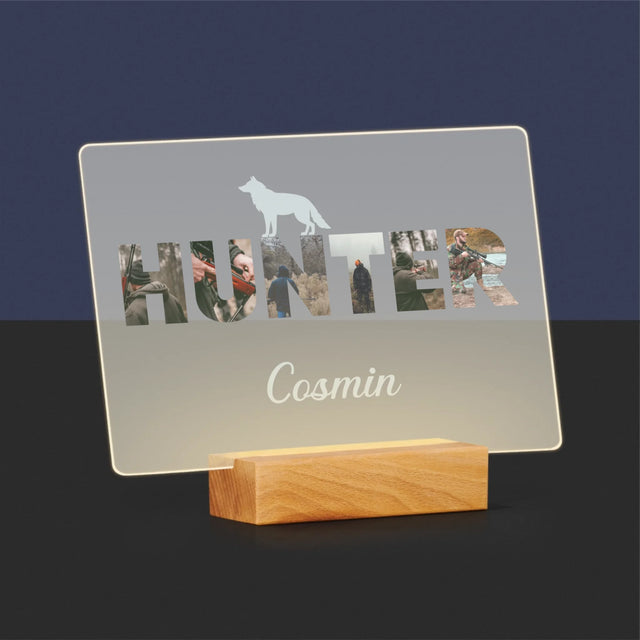 Cuvânt Din Fotografii: Hunter - Imprimare Pe Sticlă Acrilică (Horizontală)