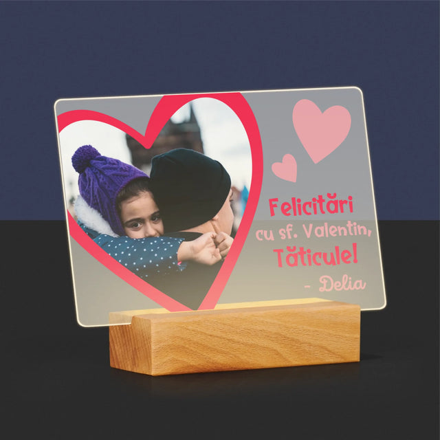 Fotografie Si Semnătură: Sf. Valentin Pentru Tată - Imprimare Pe Sticlă Acrilică (Horizontală)