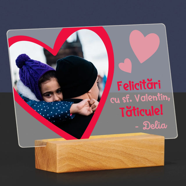 Fotografie Si Semnătură: Sf. Valentin Pentru Tată - Imprimare Pe Sticlă Acrilică (Horizontală)
