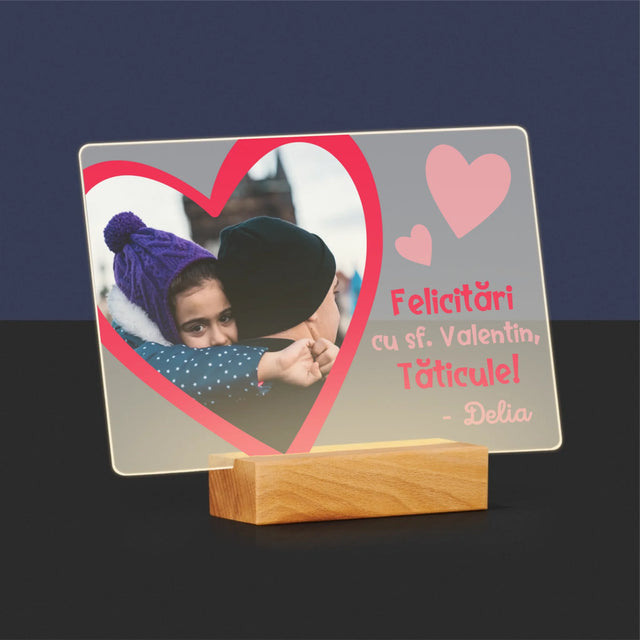 Fotografie Si Semnătură: Sf. Valentin Pentru Tată - Imprimare Pe Sticlă Acrilică (Horizontală)