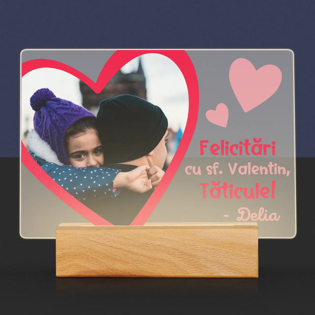 Fotografie Si Semnătură: Sf. Valentin Pentru Tată - Imprimare Pe Sticlă Acrilică (Horizontală)