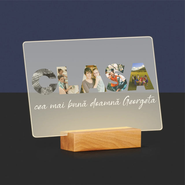 Cuvânt Din Fotografii: Clasa - Imprimare Pe Sticlă Acrilică (Horizontală)