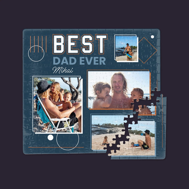 Colaj De Fotografii: Best Dad Ever - Puzzle