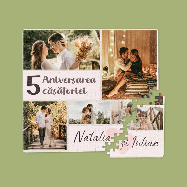 Colaj De Fotografii: A 5-A Aniversare A Nunții - Puzzle