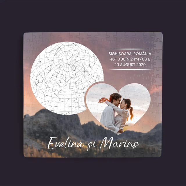 Harta Stelelor: Un Cuplu Îndrăgostit În Munți - Puzzle