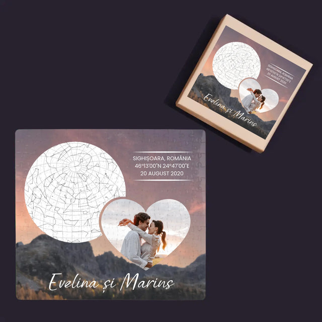 Harta Stelelor: Un Cuplu Îndrăgostit În Munți - Puzzle