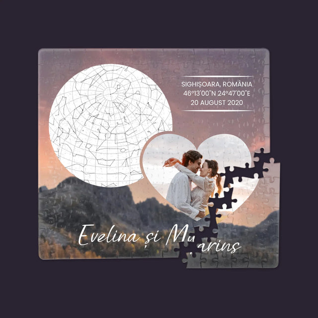 Harta Stelelor: Un Cuplu Îndrăgostit În Munți - Puzzle