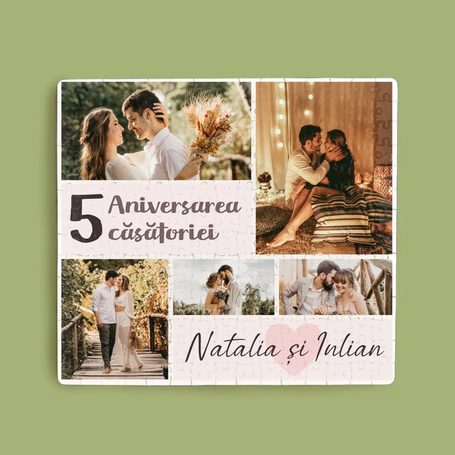 Colaj De Fotografii: A 5-A Aniversare A Nunții - Puzzle