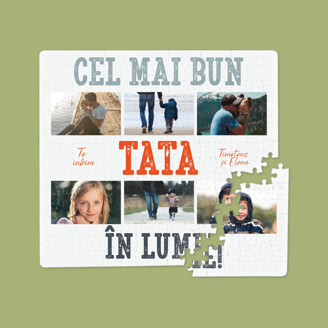Colaj De Fotografii: Cel Mai Bun Tată Din Lume Fotografii - Puzzle