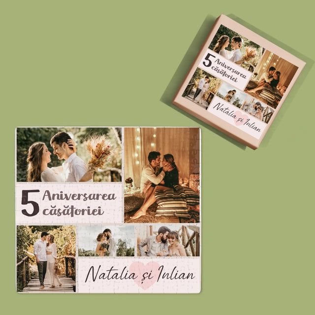 Colaj De Fotografii: A 5-A Aniversare A Nunții - Puzzle