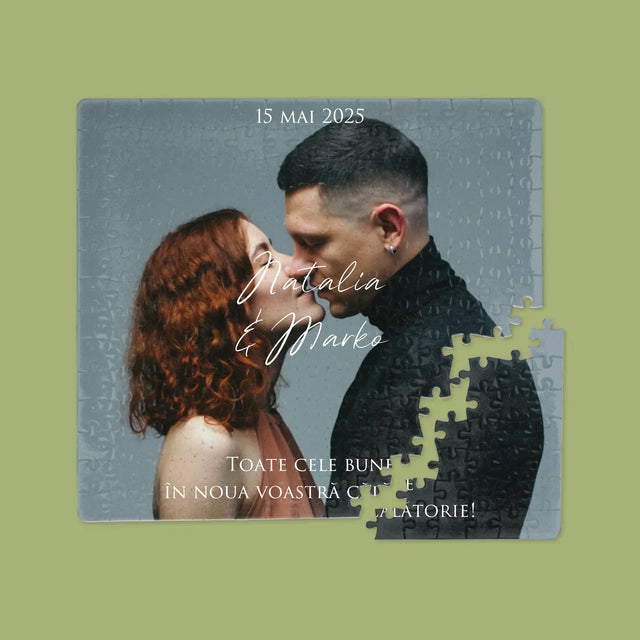 Fotografie Si Semnătură: Urări Fotografie De Nuntă - Puzzle
