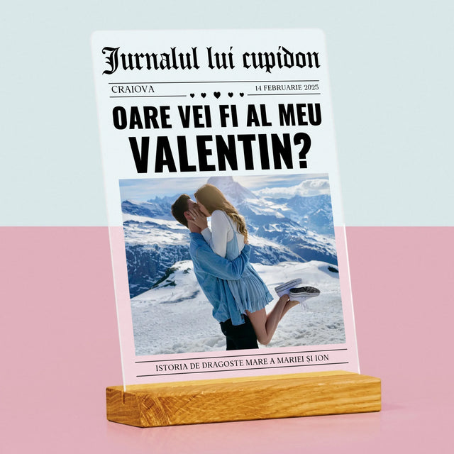 Copertă Derevistă: Revistă Sf. Valentin - Imprimare Pe Sticlă Acrilică (Verticală)