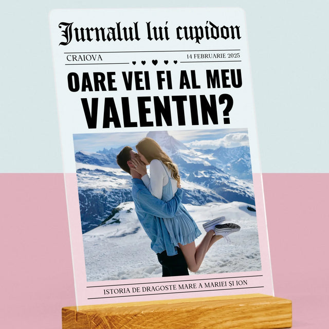 Copertă Derevistă: Revistă Sf. Valentin - Imprimare Pe Sticlă Acrilică (Verticală)