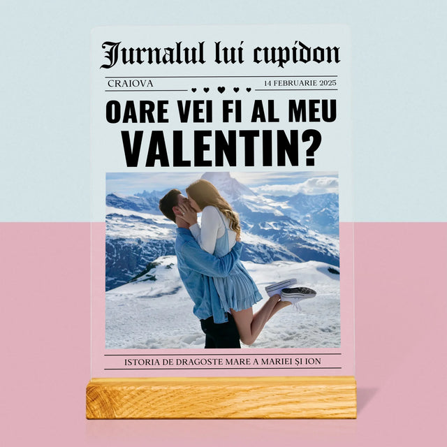 Copertă Derevistă: Revistă Sf. Valentin - Imprimare Pe Sticlă Acrilică (Verticală)