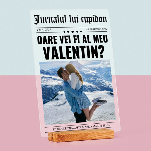 Copertă Derevistă: Revistă Sf. Valentin - Imprimare Pe Sticlă Acrilică (Verticală)