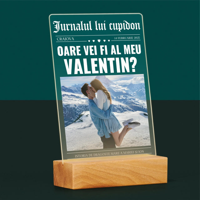 Copertă Derevistă: Revistă Sf. Valentin - Imprimare Pe Sticlă Acrilică (Verticală)