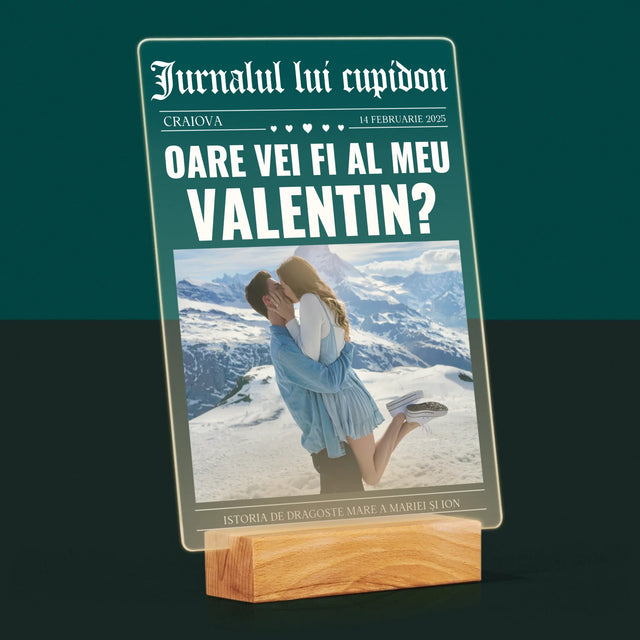 Copertă Derevistă: Revistă Sf. Valentin - Imprimare Pe Sticlă Acrilică (Verticală)