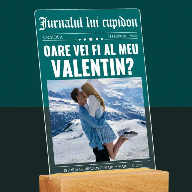 Copertă Derevistă: Revistă Sf. Valentin - Imprimare Pe Sticlă Acrilică (Verticală)