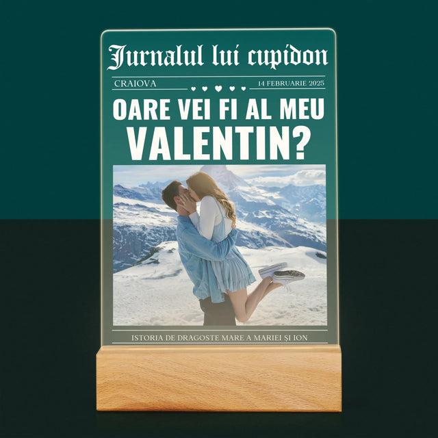 Copertă Derevistă: Revistă Sf. Valentin - Imprimare Pe Sticlă Acrilică (Verticală)