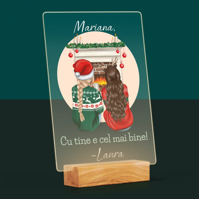 Creator De Personaj: Cele Mai Bune Prietene De Sărbători - Imprimare Pe Sticlă Acrilică (Verticală)