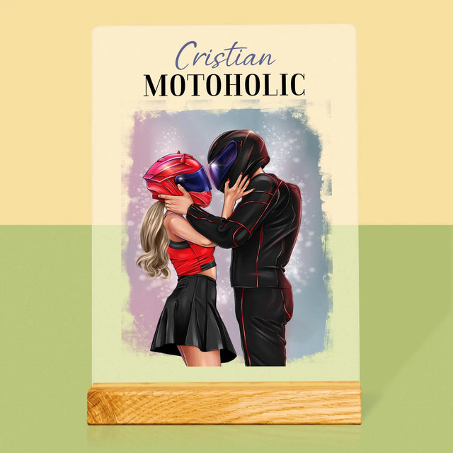 Creator De Personaj: Motoholic - Imprimare Pe Sticlă Acrilică (Verticală)