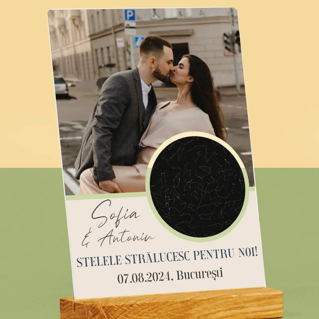Harta Stelelor: Stelele Strălucesc Pentru Noi - Imprimare Pe Sticlă Acrilică (Verticală)