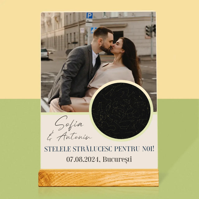 Harta Stelelor: Stelele Strălucesc Pentru Noi - Imprimare Pe Sticlă Acrilică (Verticală)