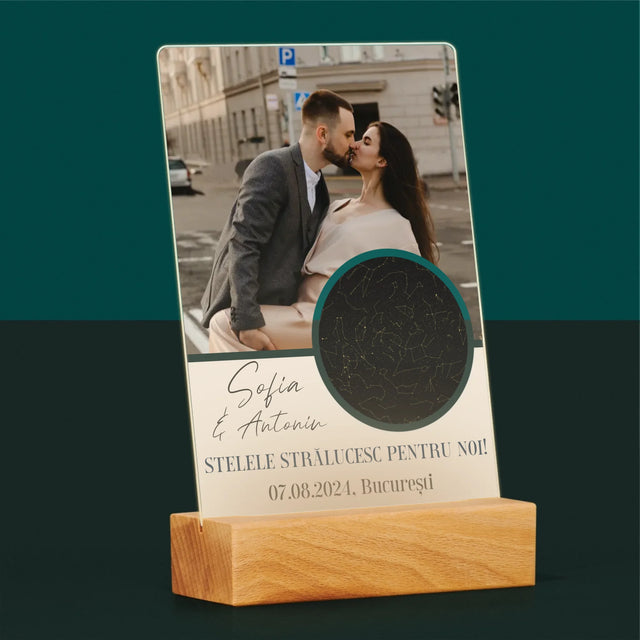 Harta Stelelor: Stelele Strălucesc Pentru Noi - Imprimare Pe Sticlă Acrilică (Verticală)