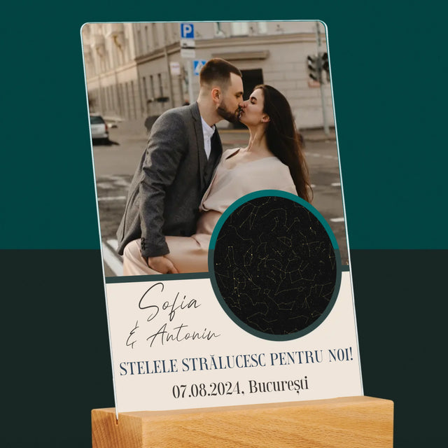 Harta Stelelor: Stelele Strălucesc Pentru Noi - Imprimare Pe Sticlă Acrilică (Verticală)