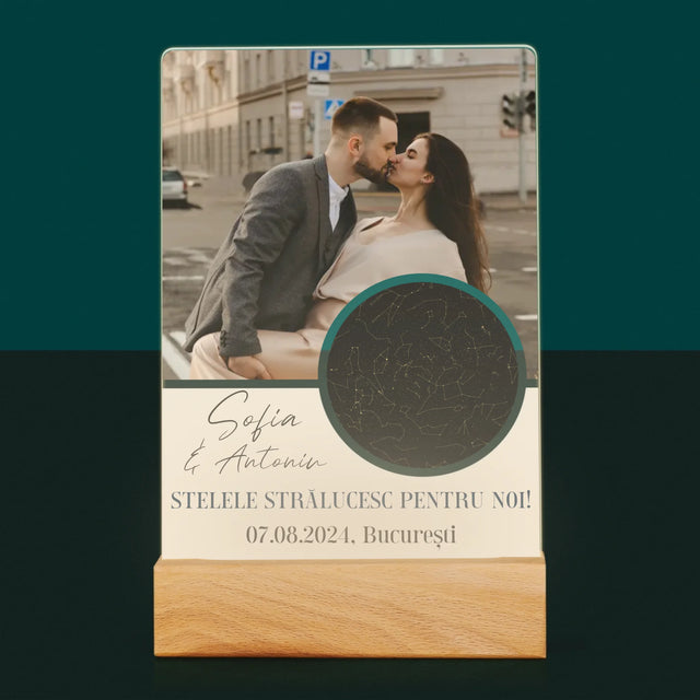 Harta Stelelor: Stelele Strălucesc Pentru Noi - Imprimare Pe Sticlă Acrilică (Verticală)