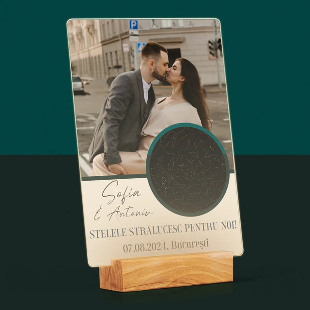 Harta Stelelor: Stelele Strălucesc Pentru Noi - Imprimare Pe Sticlă Acrilică (Verticală)