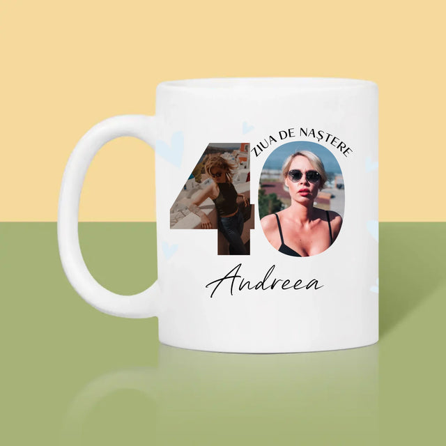 Cuvânt Din Fotografii: A 40 Zi De Naștere Momente Frumoase - Cană