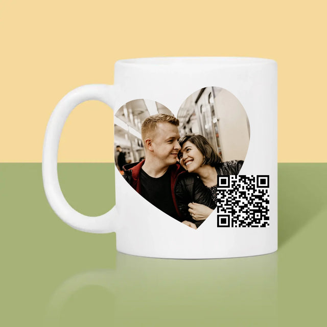 Fotografie Si Semnătură: Cântecul Nostru Inimă Cod Qr - Cană