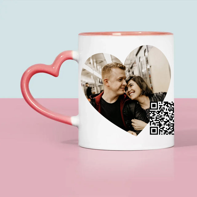 Fotografie Si Semnătură: Cântecul Nostru Inimă Cod Qr - Cană